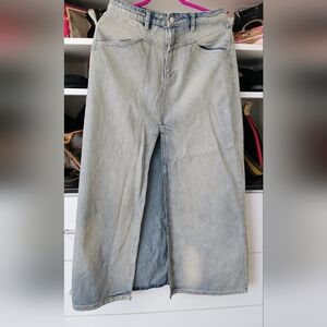 NWOT! Free People Come As You Are Denim Maxi Skirt